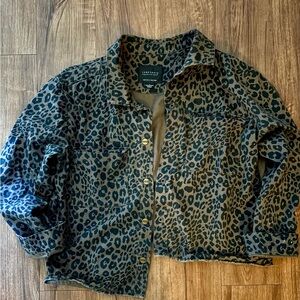 Sanctuary City Anthropologie Animal Print Button Up Shirt Jacket- Large